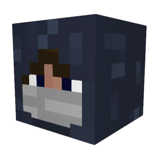 _Netrom Minecraft avatar head, 3D render