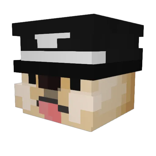 _Nevsky_ Minecraft avatar head, 3D render