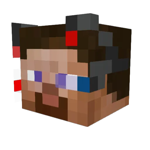 _NewAge Minecraft avatar head, 3D render