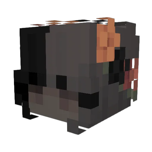 _Nezerit_fox Minecraft avatar head, 3D render