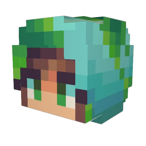 _Nhoj Minecraft avatar head, 3D render