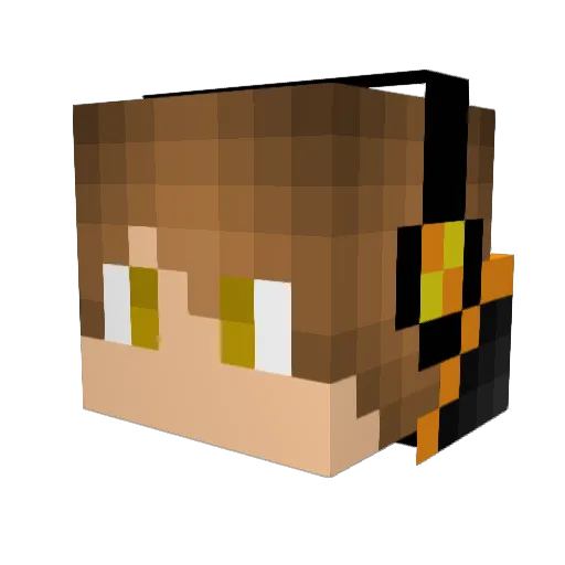 _NickYT_ Minecraft avatar head, 3D render