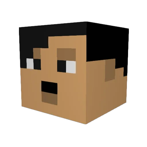 _NicoBoss Minecraft avatar head, 3D render