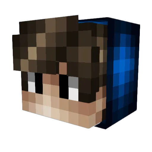 _NicoConK_ Minecraft avatar head, 3D render