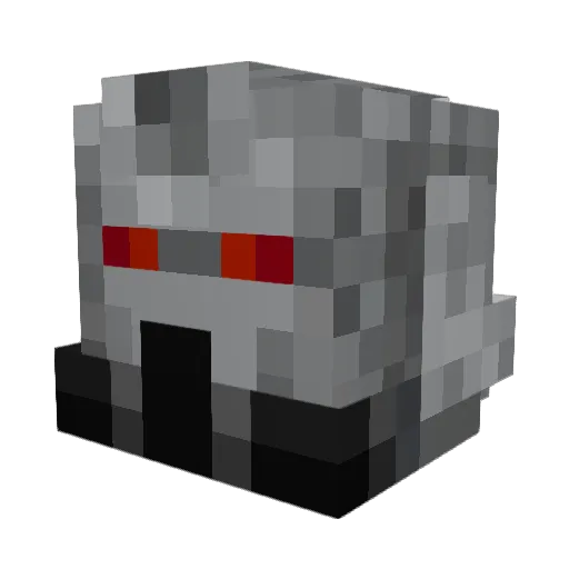 _Nicrone Minecraft avatar head, 3D render