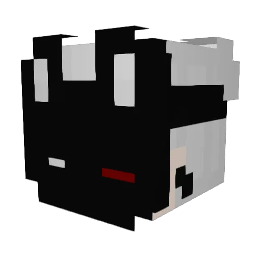 _NightBlue Minecraft avatar head, 3D render