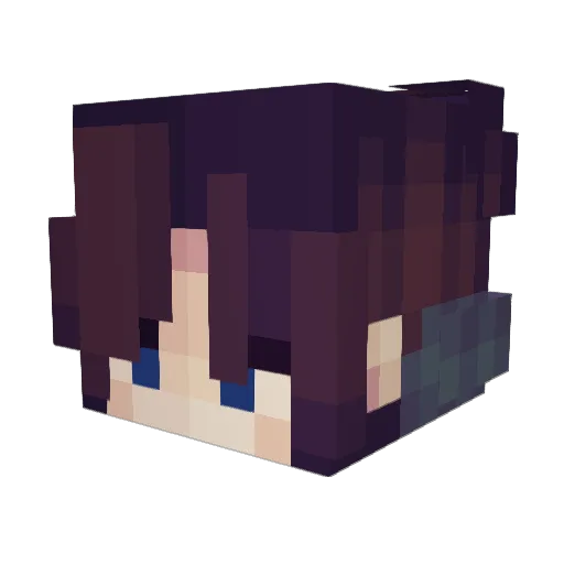 _Nightly Minecraft avatar head, 3D render