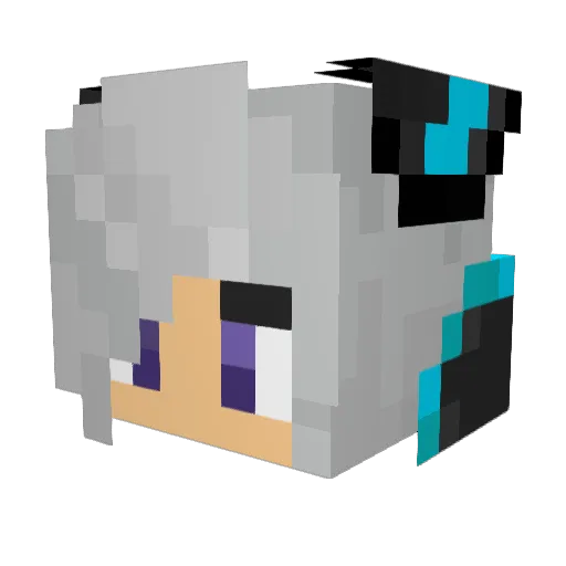 _Nightmaremoon_ Minecraft avatar head, 3D render