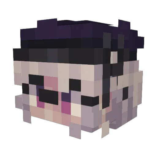 _Nihilux Minecraft avatar head, 3D render