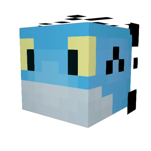 _NiiNii Minecraft avatar head, 3D render