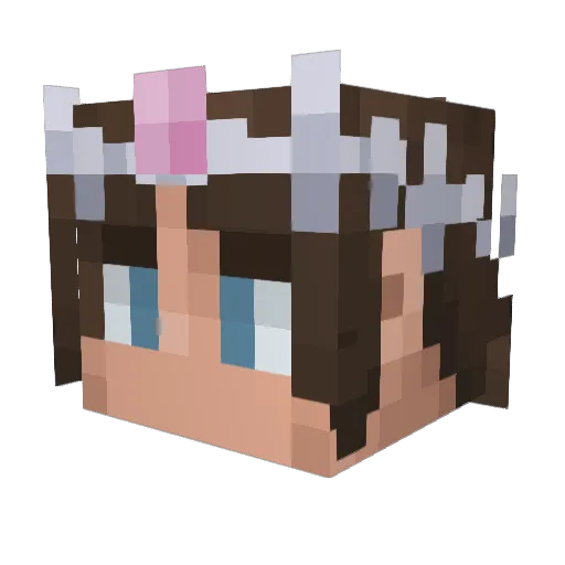 _Nikok Minecraft avatar head, 3D render