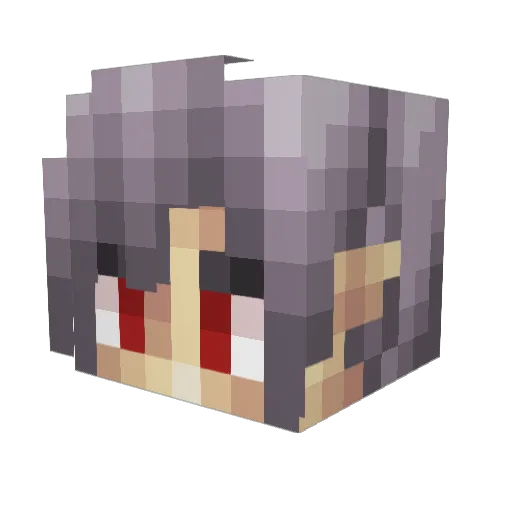 _Nikushimii_ Minecraft avatar head, 3D render