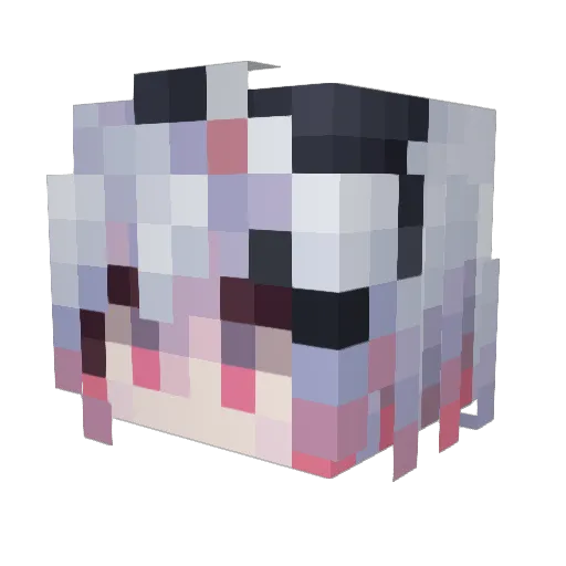 _NingMeng_ Minecraft avatar head, 3D render