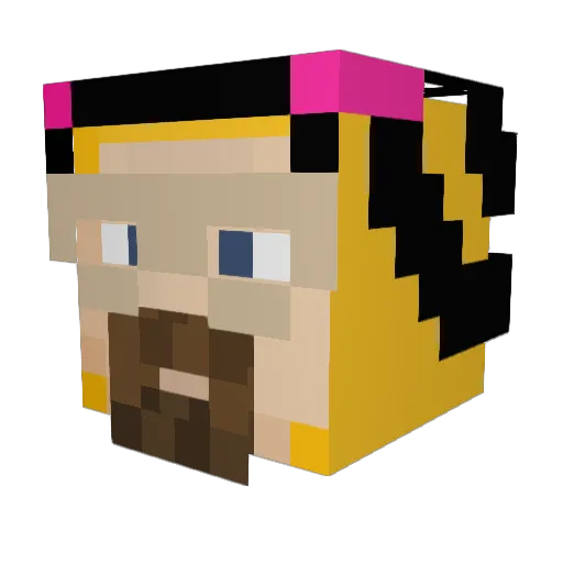_Nioprox_ Minecraft avatar head, 3D render