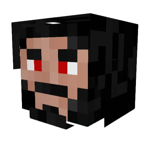 _NoReason Minecraft avatar head, 3D render