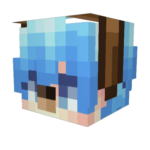 _NoTrick Minecraft avatar head, 3D render