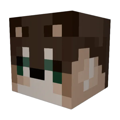 _NoVal_ Minecraft avatar head, 3D render