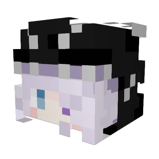 _Nocturnus Minecraft avatar head, 3D render
