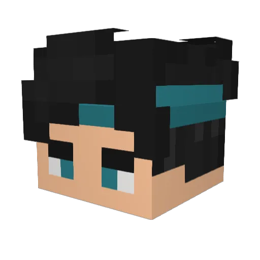 _Nof Minecraft avatar head, 3D render