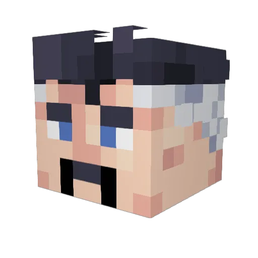 _Noise Minecraft avatar head, 3D render