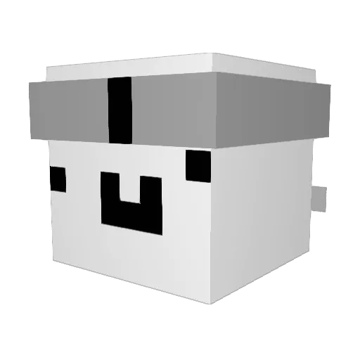_Nomek_ Minecraft avatar head, 3D render