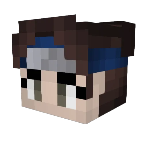 _Nonno Minecraft avatar head, 3D render