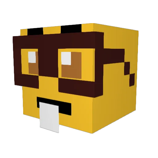 _Nooam_ Minecraft avatar head, 3D render