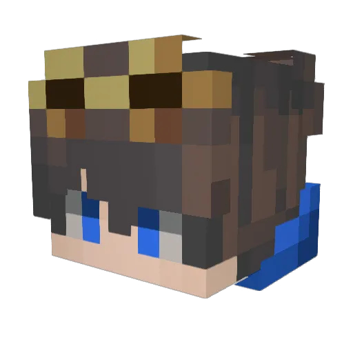 _NowyY_ Minecraft avatar head, 3D render