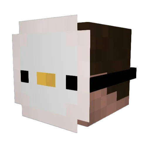 _Nubb_ Minecraft avatar head, 3D render