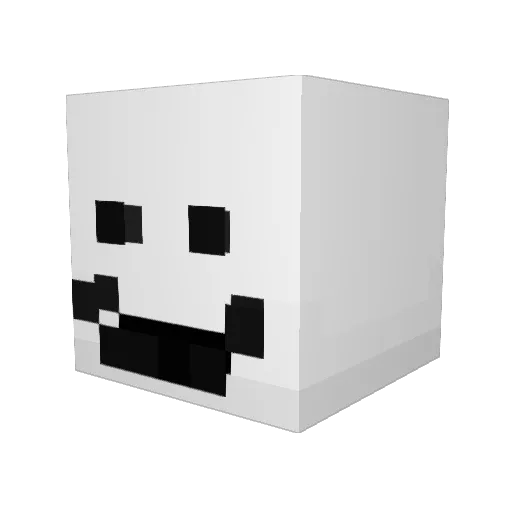 _Nufo_ Minecraft avatar head, 3D render