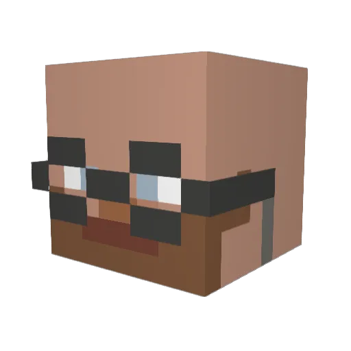 _Nuhur_ Minecraft avatar head, 3D render