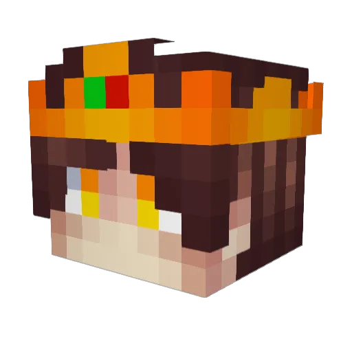 _Nura_YT Minecraft avatar head, 3D render