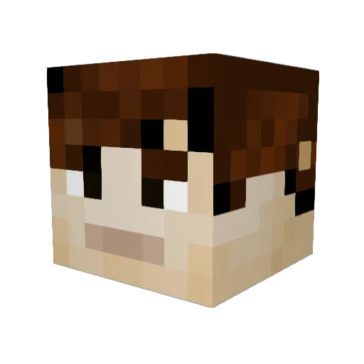 _Nus_ Minecraft avatar head, 3D render