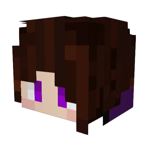 _Nuvem Minecraft avatar head, 3D render