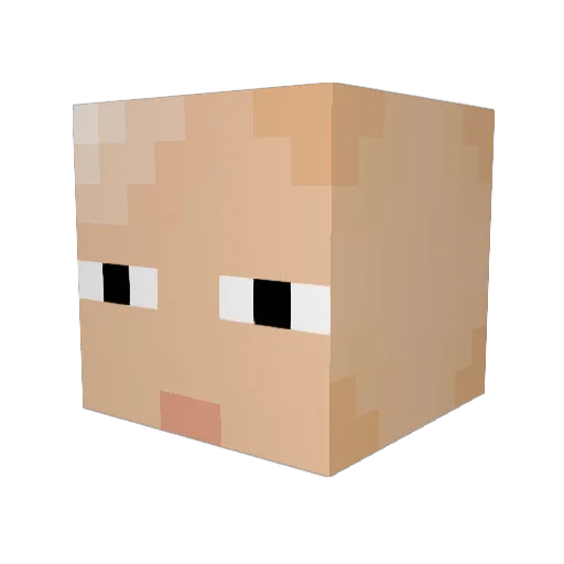 _NycedX Minecraft avatar head, 3D render