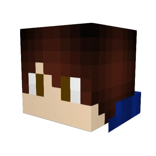 _OLI_54_ Minecraft avatar head, 3D render