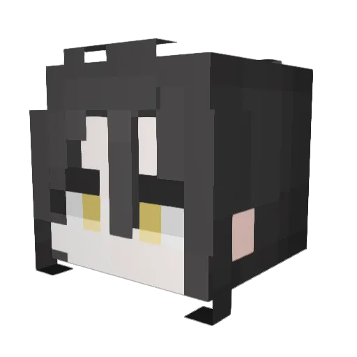 _OREREO_ Minecraft avatar head, 3D render