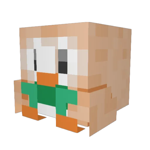 _Obscuree Minecraft avatar head, 3D render