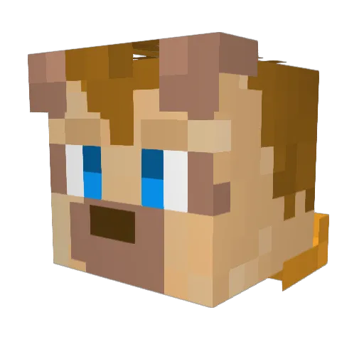 _OdannyO_ Minecraft avatar head, 3D render