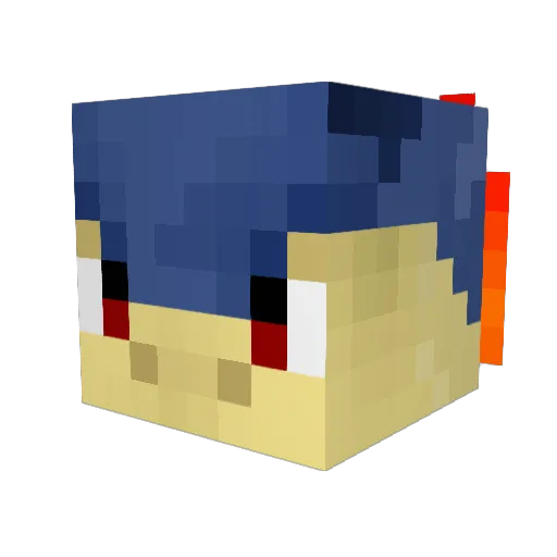 _OddSocks_ Minecraft avatar head, 3D render