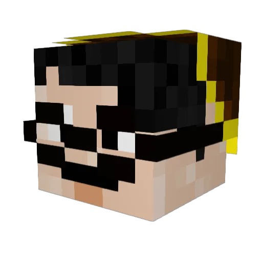 _Odlaw_ Minecraft avatar head, 3D render