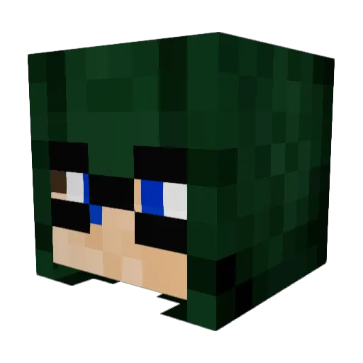 _Oliver_Queen Minecraft avatar head, 3D render