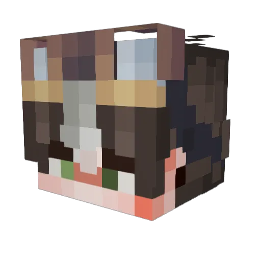 _OlivsGh0st Minecraft avatar head, 3D render