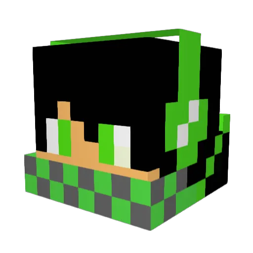 _OmZ_ Minecraft avatar head, 3D render