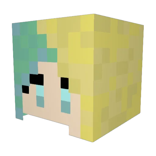 _OmiMarU_ Minecraft avatar head, 3D render