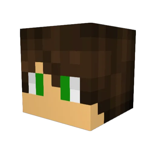 _OneShotWarrior_ Minecraft avatar head, 3D render