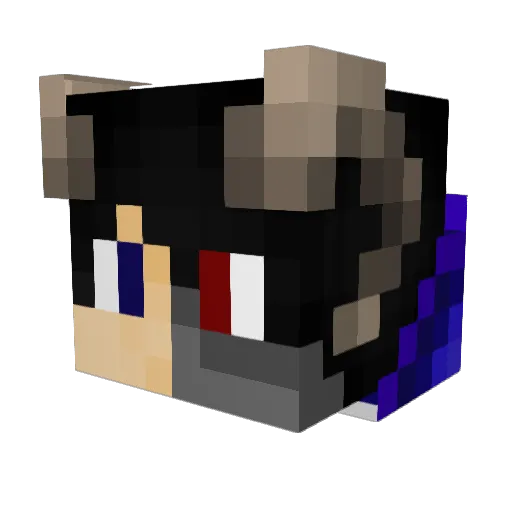 _OneShot_YT_ Minecraft avatar head, 3D render
