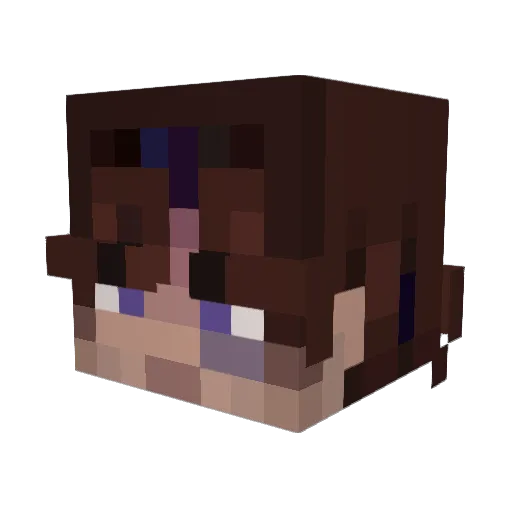 _OneUp_ Minecraft avatar head, 3D render