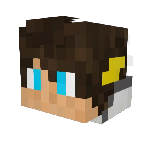 _Only13_ Minecraft avatar head, 3D render