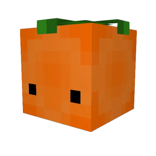 _Oraange_ Minecraft avatar head, 3D render